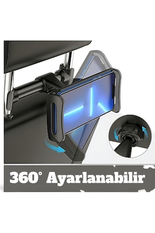 Cosmostech Araç Içi Koltuk Arkası 360° Ayarlanabilir° Tablet Telefon Tutucu Stand