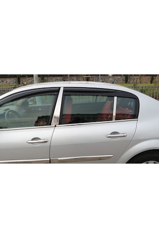Renault Megane 2 Krom Kapı Direği 4 Parça 2003-2008 Paslanmaz Cam Direği