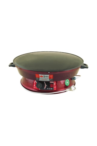 Yıldız YK-025 2000 W Lüks Termostatlı Katmer Sacı Kırmızı - Siyah