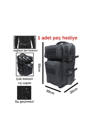 Xmlbayiciniz Siyah Su Geçirmez Çok Gözlü Kampçı-seyahat-dağcı-outdoor-askeri Taktik Sırt Çantası + 1peç Çok Renkli