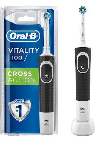 Oral-B D100 Şarj Edilebilir Diş Fırçası Cross Action Siyah