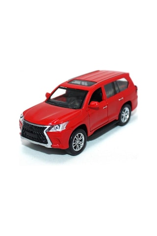 Sesli Işıklı Metal Çek Bırak Araba - Lexus LX Kırmızı - Fy6208-12D - Kırmızı