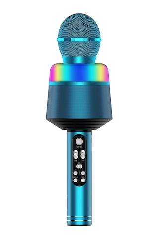 Gajeena Q008 Bluetooth Mikrofon Hoparlör 2'li 1, Ses Değiştirme Ve Arka Plan Sesini Kaldırma, Tf Kart Desteği Kart Yok , Usb Şarjlı, Renkli Led Işıklı