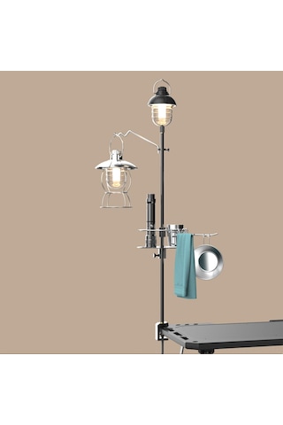 Padalink Kamp Aydınlatma Sehpası - Ayarlanabilir Alüminyum Katlanır Masa Ve Zemin Tipi Çok Renkli