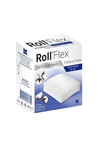Roll Flex Gaz Kompres 7.5 Cm X 7.5 Cm 25'Li
