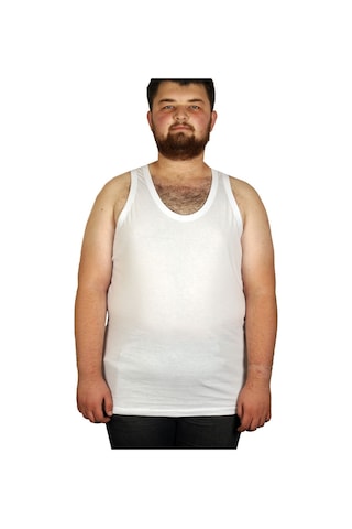 Mode Xl Büyük Beden Erkek Atlet Bisiklet Yaka 6340 001