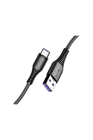 Awei Cl-69 5a Tip-c / Usb-c Akıllı Hızlı Şarj Kablosu, Uzunluğu: 1m Siyah