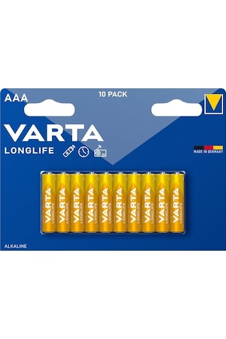 Varta Longlife Aaa Alkalin Kalem Pil 10'lu Paket