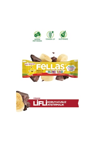 Fellas Muz ve Kakaolu Mini Kids Bar 12 x 28 G