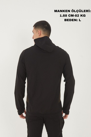 Camp Scoutland Camp265 Outdoor Tactical Su İticili Erkek Fermuarlı Taktik Sweatshirt Siyah