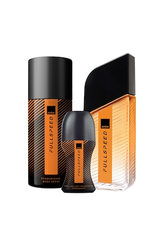 Avon Full Speed Erkek Parfüm Deodorant Rollon Üçlü Set