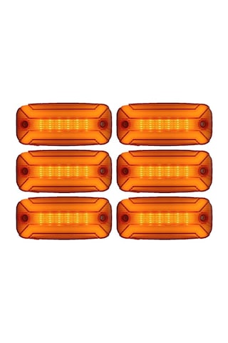 6 Adet Neon Ledli Yan Dorse Kasa Lambası 12-24 Volt Melek Kanadı