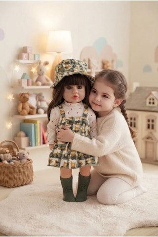 Emzikli Sevimli %100 Et Bebek - 50 Cm Konuşan Gerçekçi Oyun Arkadaşı İnteraktif Eğitici Oyuncak 69818200