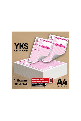 Kpss Gy-gk Deneme Sınavları İçin 30 Adet Optik Form