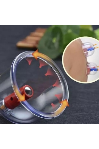 Manyetik Masaj Kupa Seti 24 Adet Hacamat Kupası Beyaz