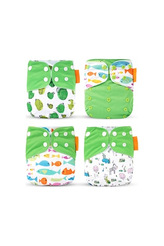 Skycity 4 Adet Yenidoğan Eğitim Bezi - Su Geçirmez, Yeniden Kullanılabilir, Yüksek Emici, Esnek Kumaş - Bebekler İçin Gezgin Ve Yürüyen Bebekler