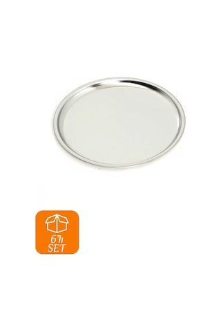 Abant Çelik Diplomat Servis Tabak 22 Cm - No : 5 6'li Set Metal