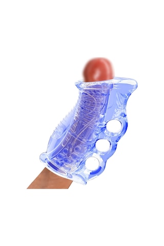 Zaga Oyun Erkek Penis Eğitim Mastürbatörü İki Tarafı Açık Uçlu Tırtıklı Stroker