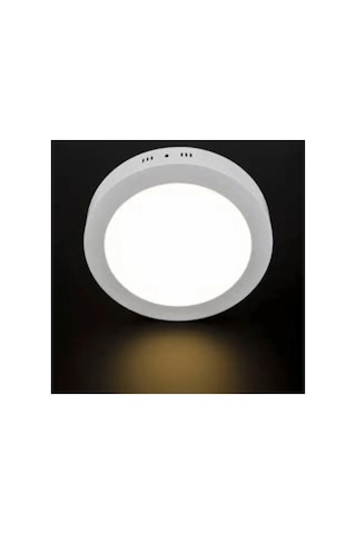 Cata Ct-5233 18w Panel Led Armatür Beyaz Yuvarlak Sıva Üstü Metal Kasa Beyaz Işık 6400k Çok Renkli
