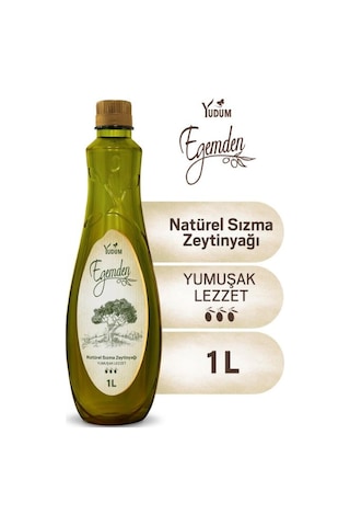 Yudum Egemden Naturel Sızma Zeytinyağı Yumuşak Lezzet Pet 1 L