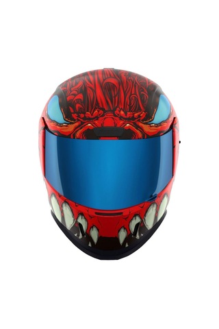 Icon Airform Manik Rr Mıps Kapalı Motosiklet Kaskı Siyah Kırmızı Mavi Siyah - Kırmızı