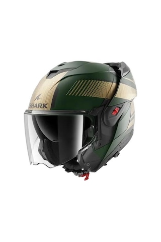 Shark Oxo Sıkter 180 Çene Açılır Kask Haki