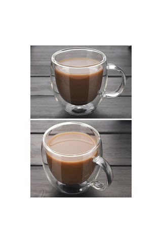 250 Ml Çift Cidarlı Cam Kupa