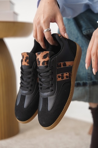 Daxtors Garantili Agnus Günlük Ortopedik Kadın Sneaker Spor Ayakkabı Siyah