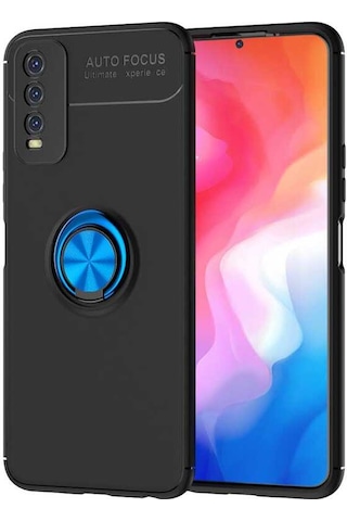 Zore Vivo Y11s Kılıf Msra Ravel Silikon Kapak - Siyah-mavi Siyah-Mavi