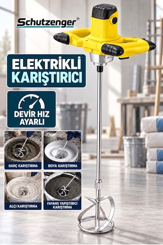 Şarjlı Vantuzlu Titreşimli Fayans Tutma Döşelem Makinesi Ve Boya Alçı Karıştırma Makinesi Sarı German P22