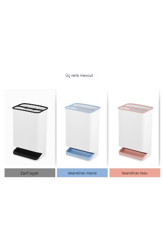 Sızdırmaz, Yerden Tasarruf Sağlayan Şemsiye Saklama Rafı-siyah