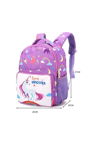 Three Beans Okula Dönüş Çocuklar Anaokulu Sırt Çantası Çocuk Erkek Kız Karikatür Unicorn Sırt Çantası Okul Kitap Çanta Mor 57ıjaz Mor