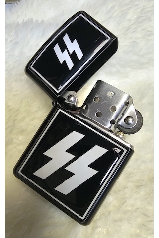 Dükkan Design Waffen Ss Schutzstaffel Logo Benzinli Çakmak Siyah
