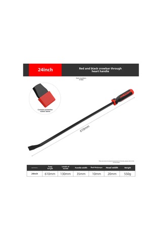 Symbee Hi-spec 24 İnç Çok Amaçlı Tornavida, Otomobil Tamiri Ve Ahşap İşleri İçin Dayanıklı Fırça Çubuğu, Çivi Çekici Ve Kuvvet Artırıcı Çubuk