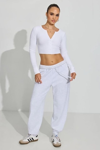 Madmext Beyaz Uzun Kollu Düğmeli Kaşkorse Crop Hırka Mg2193 Beyaz