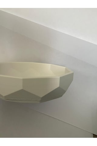 Beyaz Köşeli Kase - Dekoratif Kase 15 Cm 3d Baskıdır- Sağlamdır