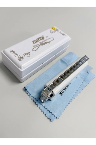 Easttop Blues Diatonic 10 Delikli Ağız Mızıkası T008l Beyaz