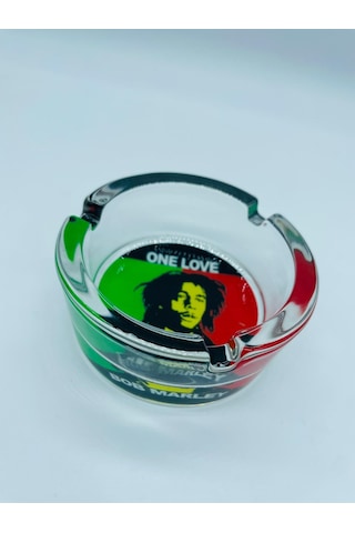 Alcan Marka Cam Küllük Isıyadayanıklı Bobmarley Kültablası //85mm