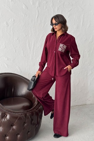 Verymoda Fitilikadife Pantolon F1996 Bordo