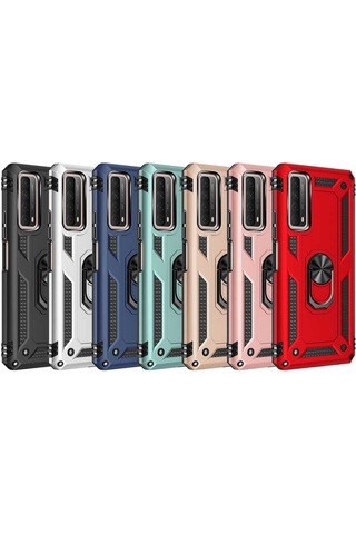 Huawei P Smart 2021 Kilif Yüzüklü Zirh Tank Vega 482507150