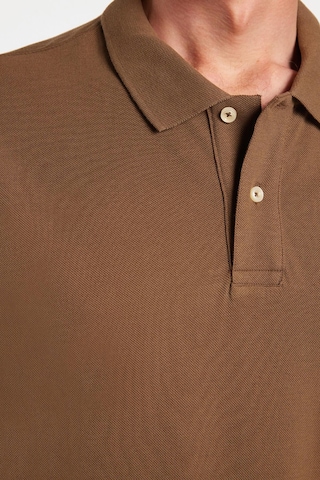 Tudors Erkek Slim Fit Dar Kesim %100 Pamuk Kahverengi Polo Yaka Tişört-32768 Kahverengi
