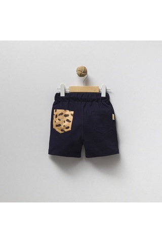 Overdo Kids 2ip Ayıcık Baskılı Beli Lastikli Unisex Şort Lacivert