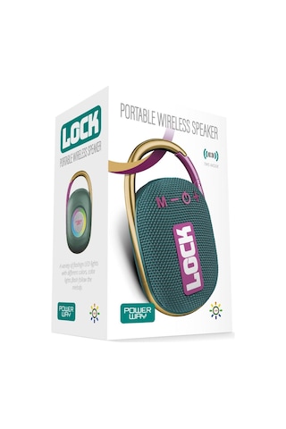 Powerway Lock Taşınabilir Bluetooth Hoparlör