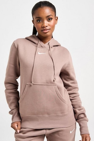 Nike Sportswear Phoenix Fleece Pullover Hoodie Kadın Kapüşonlu Sweatshirt Kahverengi Kahverengi