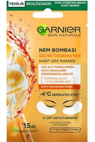 Garnier C Vitamini Parlak Süper Aydınlatıcı Serum 30 ML + Nem Bombası Kağıt Göz Maskesi