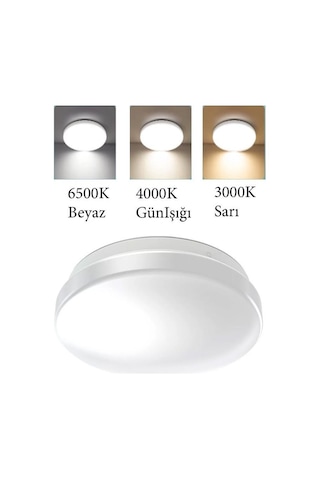 Osram - Ledvance 12w Led Plafonyer 6500k Beyaz Işık - Tavan Armatür Banyo Lambası Beyaz