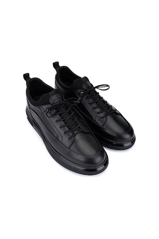 Tamer Tanca Erkek Hakiki Deri Siyah Analin Sneakers & Spor Ayakkabı 1145 20548 Erk Ayk Y26 Sıyah Anl