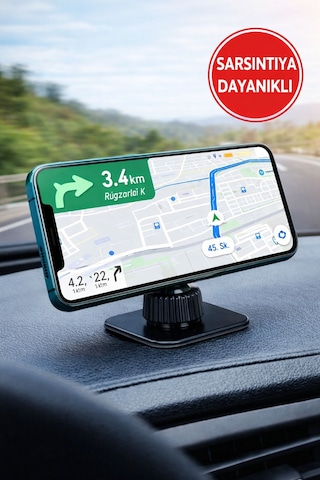 Jel Yapışkanlı Araba Telefon Tutucu Torpido Tipi, Güçlü Tutuş, Navigasyon Standı
