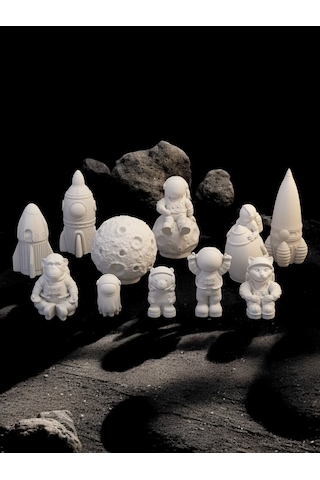 Sevimli Kahramanlar Uzayda Taş Boyama Seti-okul Ve Ev Etkinliği..