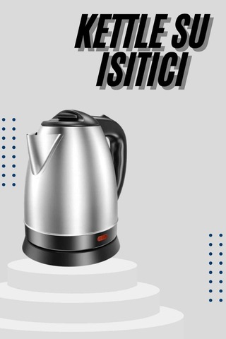 Mey İthalat Kettle C F Tipi 220-240v Paslanmaz Çelik Elektrik Kablolu Otomatik Kapanma